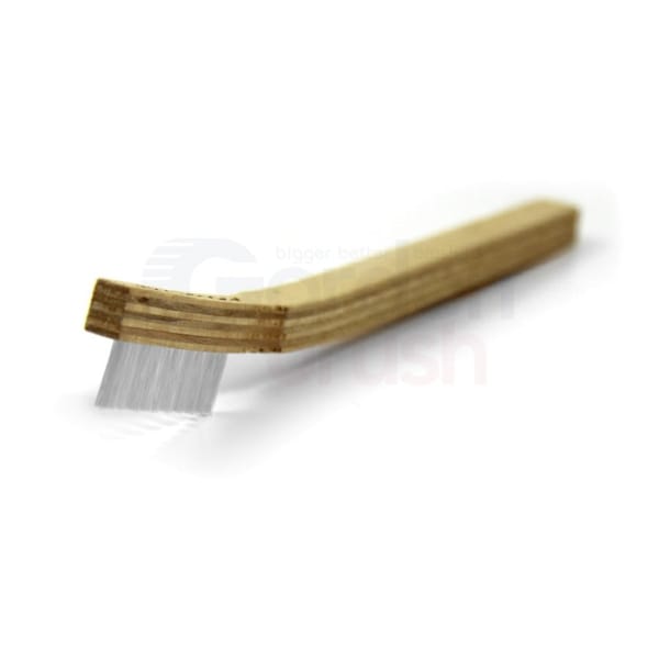 3x7 Row 0.006" SS 0.006" Brass Bristle Plastic Handle Double-Headed